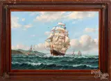 seascape by Robert Sanders, oil on canvas, sold Jun 2020