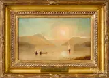 Indian Summer on the Hudson River by Sanford Robinson Gifford, oil on board, sold Jun 2020