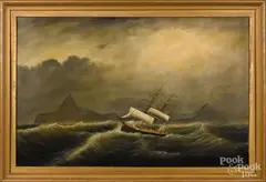 Barque in a Gale off Cape Horn by Clement Drew, oil on canvas, sold Jun 2020