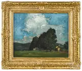 landscape by Gustave Cimiotti, oil on canvas, sold Jun 2020