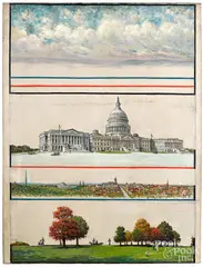 illustration study of Washington DC by Conrad Wise Chapman, oil on canvas, sold Jun 2020