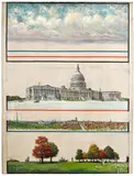 illustration study of Washington DC by Conrad Wise Chapman, oil on canvas, sold Jun 2020