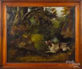 of hounds and pheasant by George Armfield, oil on canvas, sold Jun 2020