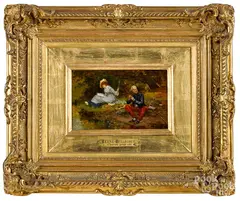 Chacun pour Soi (Each for Himself) by Étienne-Prosper Berne-Bellecour, oil on canvas, sold Jun 2020