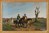 hunt scene by Paul VanDerVin, oil on canvas, offered Jun 2020