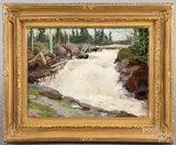 river landscape by Richard Evett Bishop, oil on board, sold Apr 2020