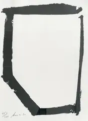 Untitled (Film Forum Print) by Richard Serra, 1990, screenprint in black, on PTI Supra paper, with full margins, sold Sep 2021