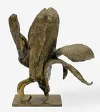 Untitled (Corn Husk) by Seena Donneson, bronze with applied gold patina, sold Sep 2021
