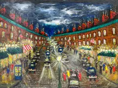 Taxis by Paolo Corvino, 1981, oil on canvas, sold Oct 2021