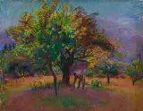 Gardens Lake Hill by Clara Klinghoffer, oil on canvas, sold Oct 2021