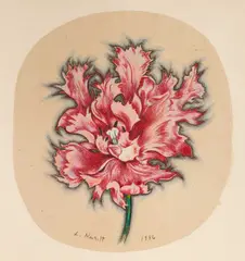 Parrot Tulip by Lowell Nesbitt, 1986, pastel on handmade paper, sold Oct 2021