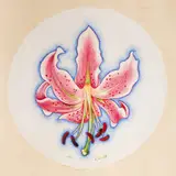 Stargazer Lily by Lowell Nesbitt, 1986, pastel on handmade paper, sold Oct 2021