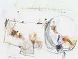 Fish In A Sink by John Olsen, 1999, mixed media on paper, offered Aug 2009