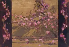 Afternoon Flora Screen (Study) by Tim Storrier, synthetic polymer paint on card, sold Aug 2009