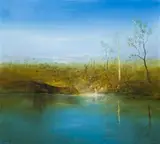 The River by David Boyd, 1980, oil on canvas, sold Aug 2009