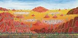 Red Centre Landscape by Henri Bastin, 1971, oil on composition board, sold Aug 2009