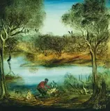 Waltzing Matilda by Pro Hart, 1977, oil on composition board, sold Aug 2009