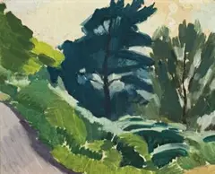 Tree Study by Roland Wakelin, c.1925, oil on board, sold Aug 2009