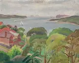 The Heads From Manly by Adelaide Elizabeth Perry, 1932, oil on board, sold Aug 2009