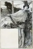 The Siren I by Rupert Bunny, c.1894, conté; and monochrome wash with white highlights on card, sold Aug 2009
