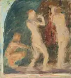 Study For Mythological Decoration by Rupert Bunny, c.1919, oil on card, sold Aug 2009