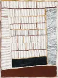 Jilamara by Kutuwulumi Purawarrumpatu, 1999, natural earth pigments and synthetic binder on paper, sold Oct 2009