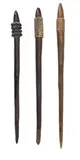 A Group Of Three Pineapple Clubs by Artefacts And Carvings, two of typical design with tapering shafts, the striking section with incised grid design, one with notched grip, the th, sold Oct 2009