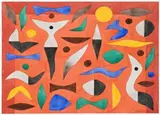 Carnival by John Coburn, 1986, watercolour on paper, sold Nov 2009