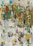 Construction In Colour by Yvonne Audette, 1958, oil on canvas, sold Nov 2009