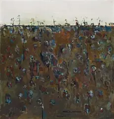 Evening Sky, Upwey by Fred Williams, 1965, oil on canvas, sold Nov 2009