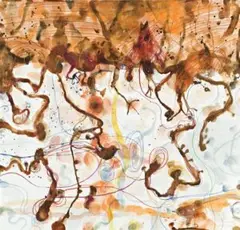 Chats Of Coopers Creek by John Olsen, watercolour and pastel on paper, sold Nov 2009