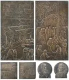 Angas Memorial Bronze Reliefs by William Robert Colton, c.1915, six bronze reliefs, sold Nov 2009