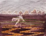 Silk Route Dancer by Sidney Nolan, oil and crayon on paper on composition board, sold Nov 2009