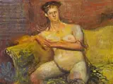 Study For Goldie by William Dobell, 1950, oil on cardboard, offered Nov 2009