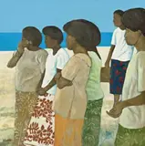 Toberua Island, Fiji by Ray Crooke, oil on canvas, sold Nov 2009