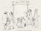 World Travel Inc. by Russell Drysdale, pen and ink on paper, sold Nov 2009