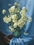 Still Life, Daisies by Ernest Buckmaster, oil on canvas, sold Nov 2009