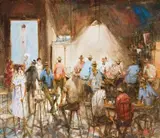 O’Shaunessy’S Nude by Hugh Sawrey, oil on canvas, sold Nov 2009
