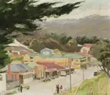 Lorne Street by Amalie Colquhoun, oil on canvas on board, sold Nov 2009