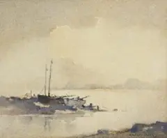 Williamstown, Hobsons Bay by R. W. Sturgess, c.1929, watercolour on paper, sold Nov 2009