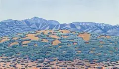 Central Australian Landscape by Rex Battarbee, watercolour on paper, sold Nov 2009