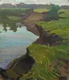 Coastal Landscape by Murray Griffin, 1938, oil on canvas on board, sold Nov 2009