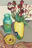 Still Life, Tulips by Criss Canning, oil on panel, offered Nov 2009