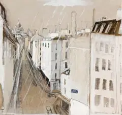 Wandering Up To Montmartre In The Rain by Brett Whiteley, 1991, oil and mixed media on board, sold Aug 2011