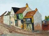 Street Corner, Balmain by Sali Herman, 1987, oil on canvas, sold Aug 2011