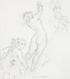 Amy by Norman Lindsay, c.1930, pencil on paper, sold Aug 2011