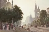 Collins Street by Robert E. Taylor-Ghee, 1904, oil on canvas, sold Aug 2011