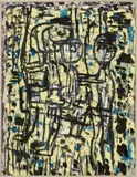 Figure Group Iv by Ian Fairweather, 1970, synthetic polymer paint and gouache on card on board, sold Apr 2010