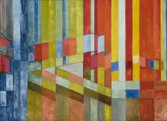 Arrested Movement From A Trio by Roy De Maistre, 1935, oil on board, sold Apr 2010