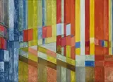 Arrested Movement From A Trio by Roy De Maistre, 1935, oil on board, sold Apr 2010